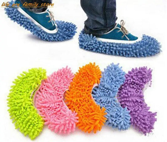 (Copie) 1 PC Dust Cleaner Grazing Slippers House Bathroom Floor Cleaning Mop Cloths Clean Slipper Microfiber Lazy Shoes Cover